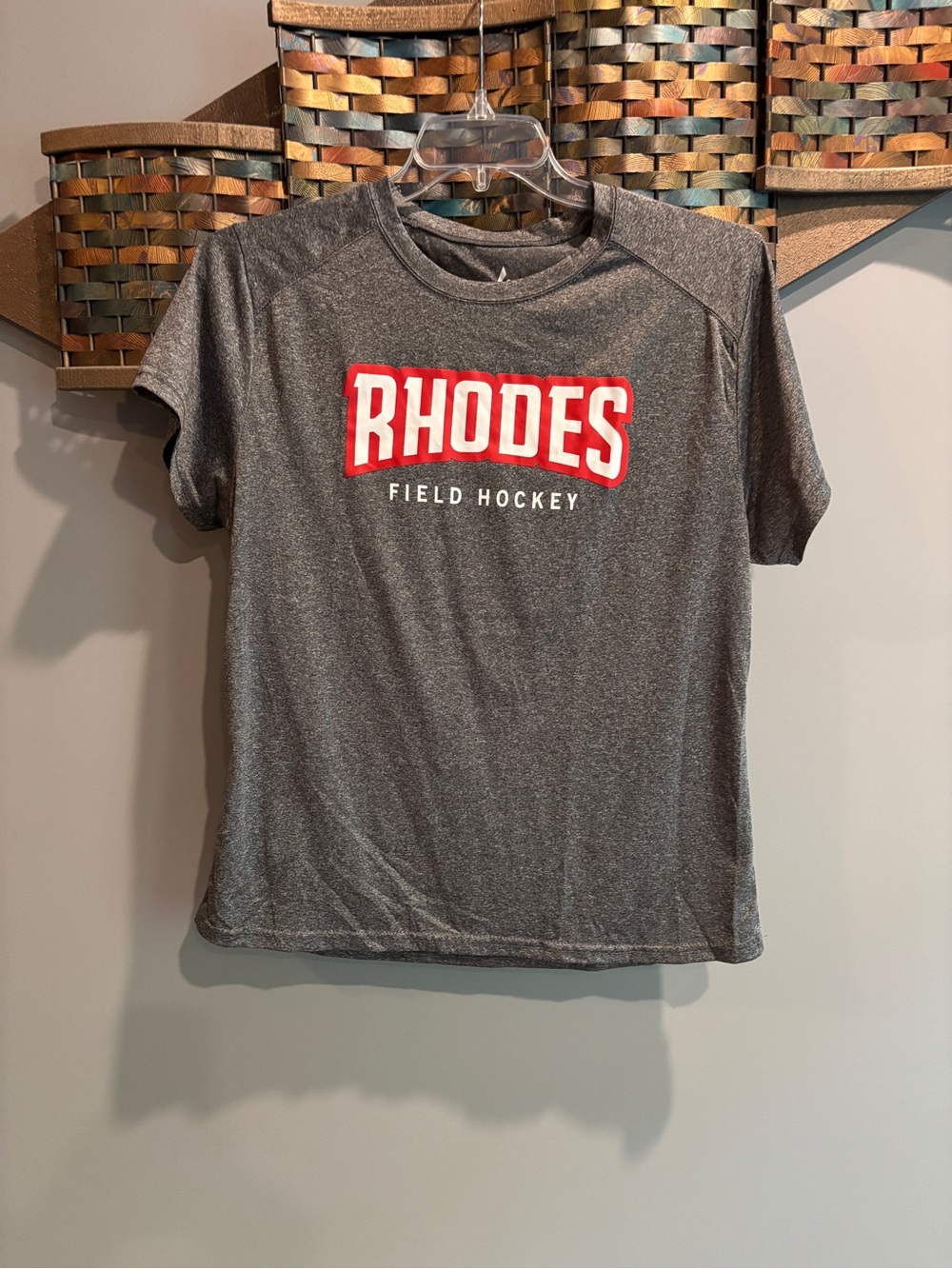 RHODE Field Hockey Women's Short Sleeve Tee - Gray with Red Logo